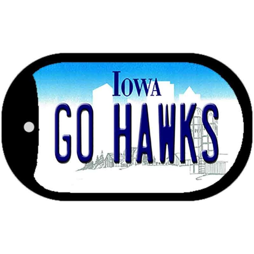 NCAA Iowa Hawkeyes Necklace Dog Tag Metal Football IA New Chain Game Jewelry